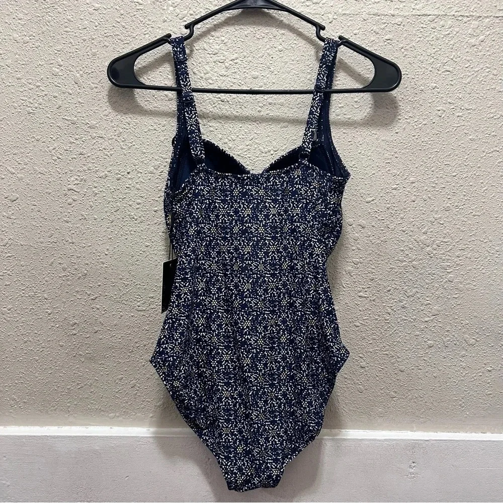 NipTuck Joanne One Piece in Navy Nautical Foil NWT Size 4